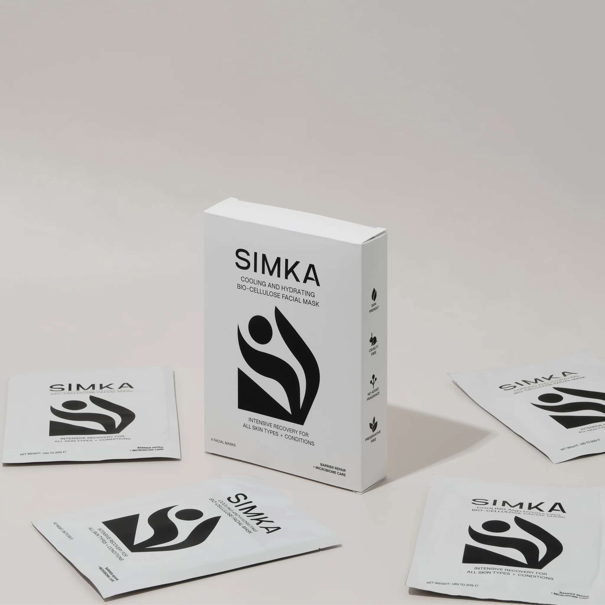SIMKA Bio-Cellulose Facial Masks 4pk - Image 2