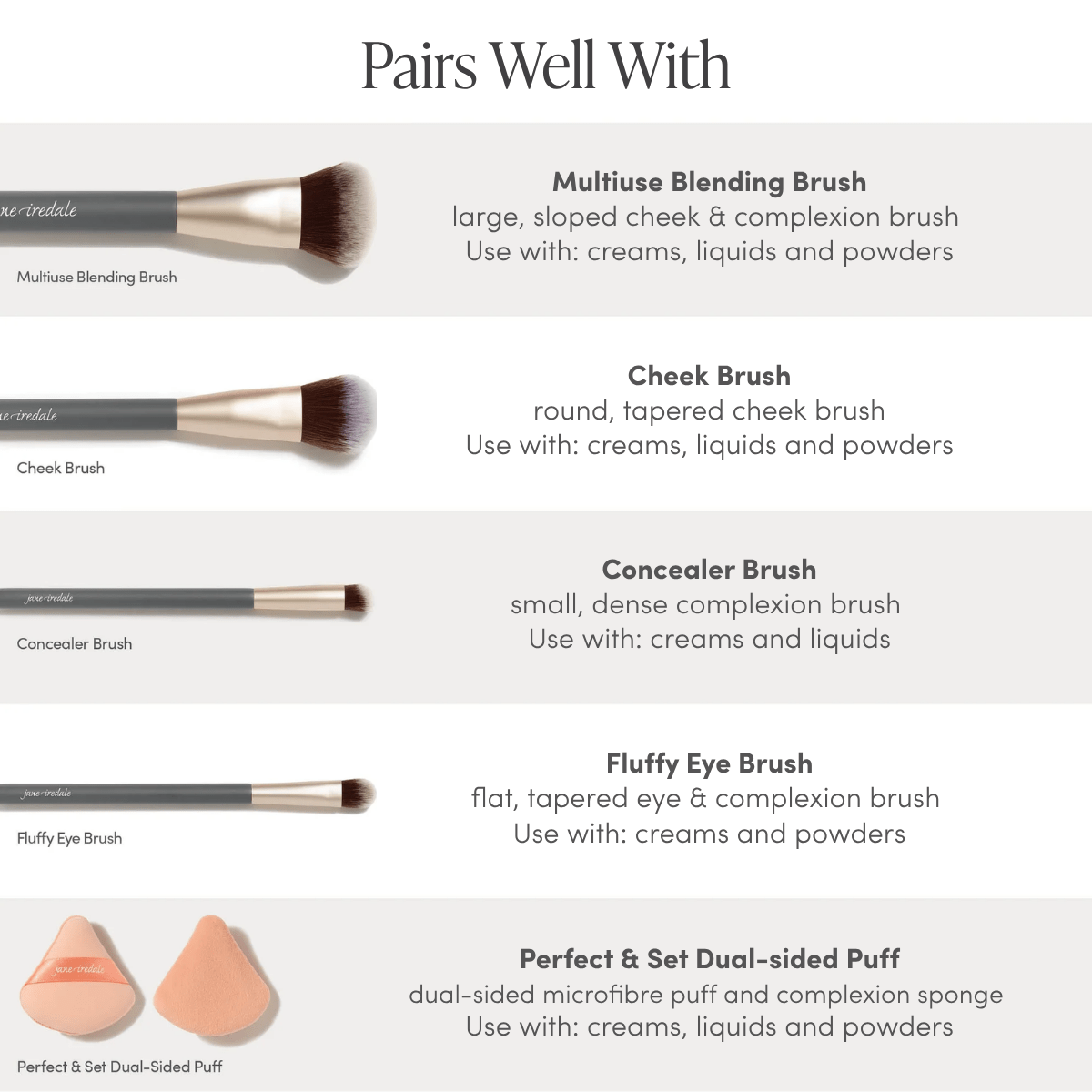 Jane Iredale Pro Series Essentials Brush Set - Image 3